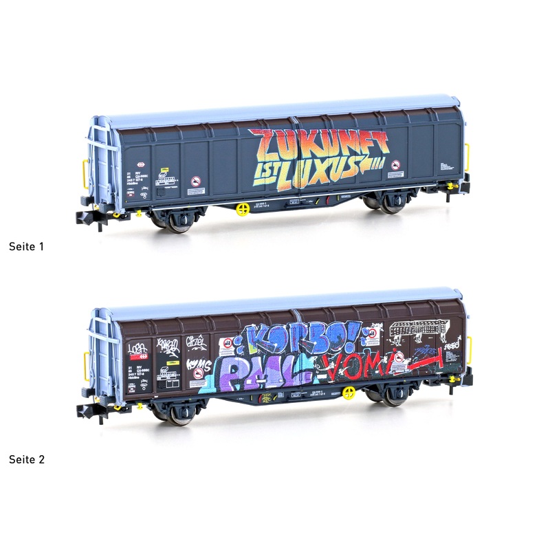 Freight car sliding wall wagon Graffiti Series 7 Hbbillns SBB Ep.VI