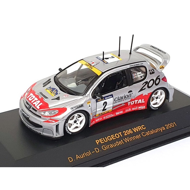 Ixo 1/43 Scale RAM008 – Peugeot 206 WRC #2 Winner Catalunya 2001
