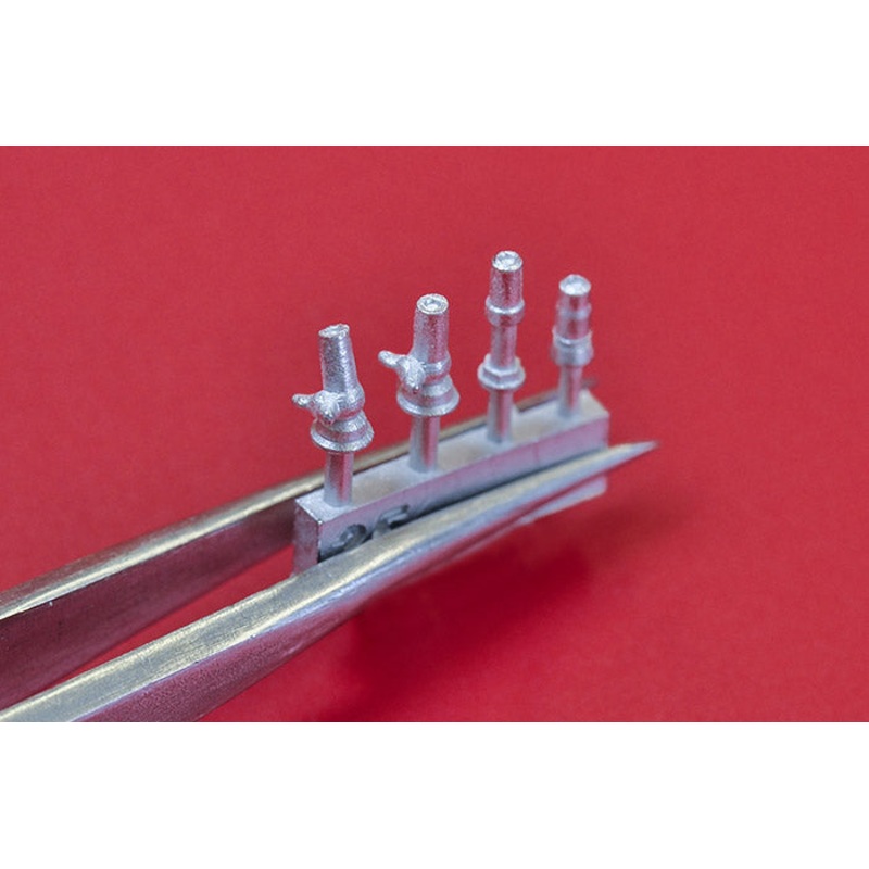 P1156 Model Factory HIRO 1:24 #25 Antenna Base Metal Rivet Antenna Stand 4 types x 3 sets