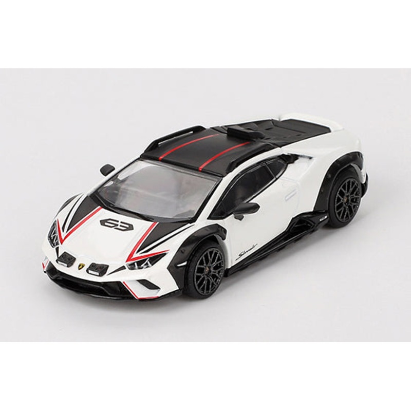 [ Back-order ] TSM MINI-GT MGT00763-L 1:64 Lamborghini Huracan Stellato Bianco Asopo White LHD model car