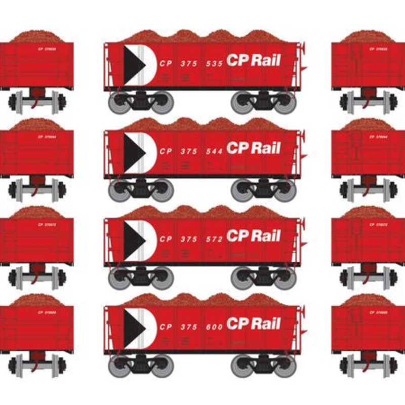 HO RTR 26′ Ore Car Low Side with Load, CPR/Red #1 (4)