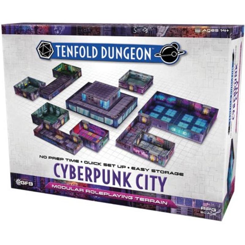 Gale Force Nine Tenfold Dungeon Terrain Set – Cyberpunk City