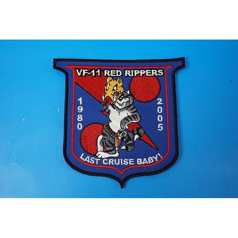 Patch USAF VF-11 THE RED RIPPERS 1980-2005 LAST CRUISE BABY! without hook and loop