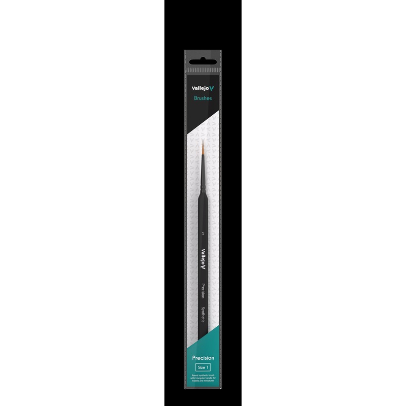 Vallejo Brush B03001 Round #1 Synthetic Triangle Handle Precision