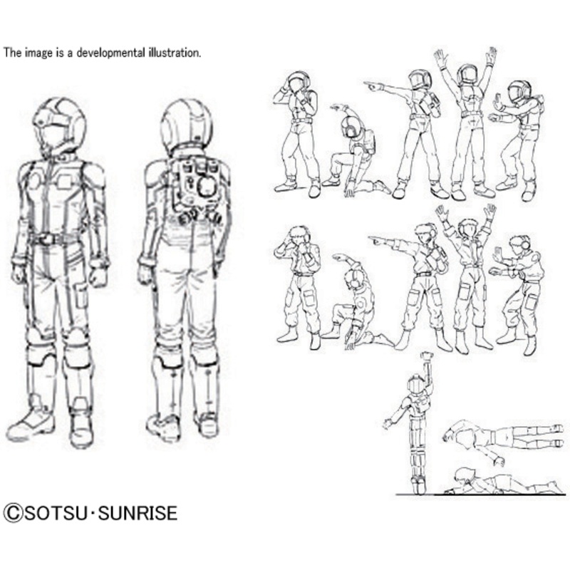Builders Parts HD 1/100 MS Figure 01 #5062853 by Bandai