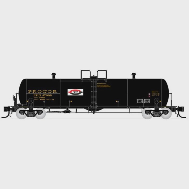 Procor 20K gal Tank Car: UTLX As Delivered Split P Logo – 6-Pack #1