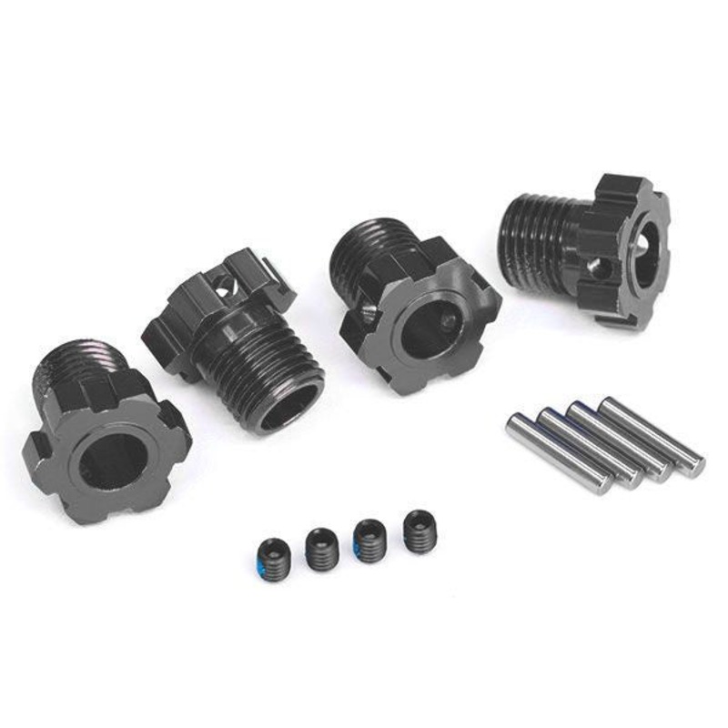 Traxxas Wheel hubs, splined, 17mm (gray-anodized) (4)/ 4×5 GS (4), 3x14mm pin (4) TRA8654-GRAY