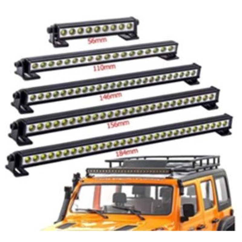 1/10 Light Bar – 26 LED (White) 5-8V, Roof Mount, 156mm Wide, Receiver Plug