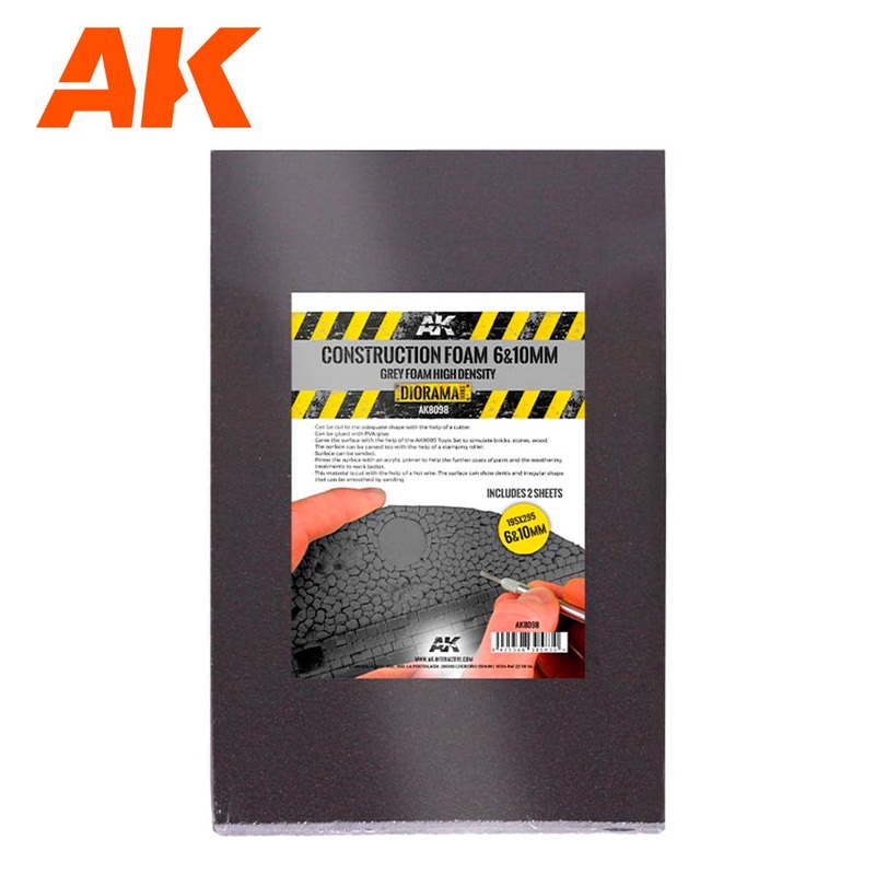 AK Interactive Construction Foam – 6 and 10mm (195×295) #AK-8098