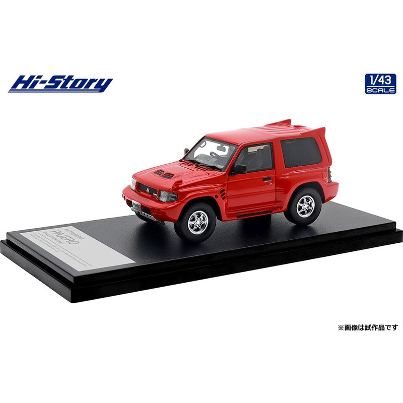 [ Back-order ] Hi-Story HS458RE 1:43 MITSUBISHI PAJERO EVOLUTION 1997 Passion Red Resin model car