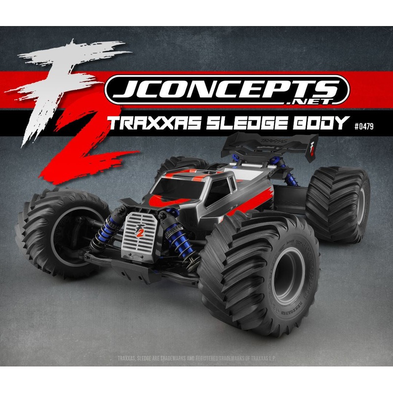 JConcepts F2 Monster Truck Body for Traxxas Sledge (Clear) – JCO0479