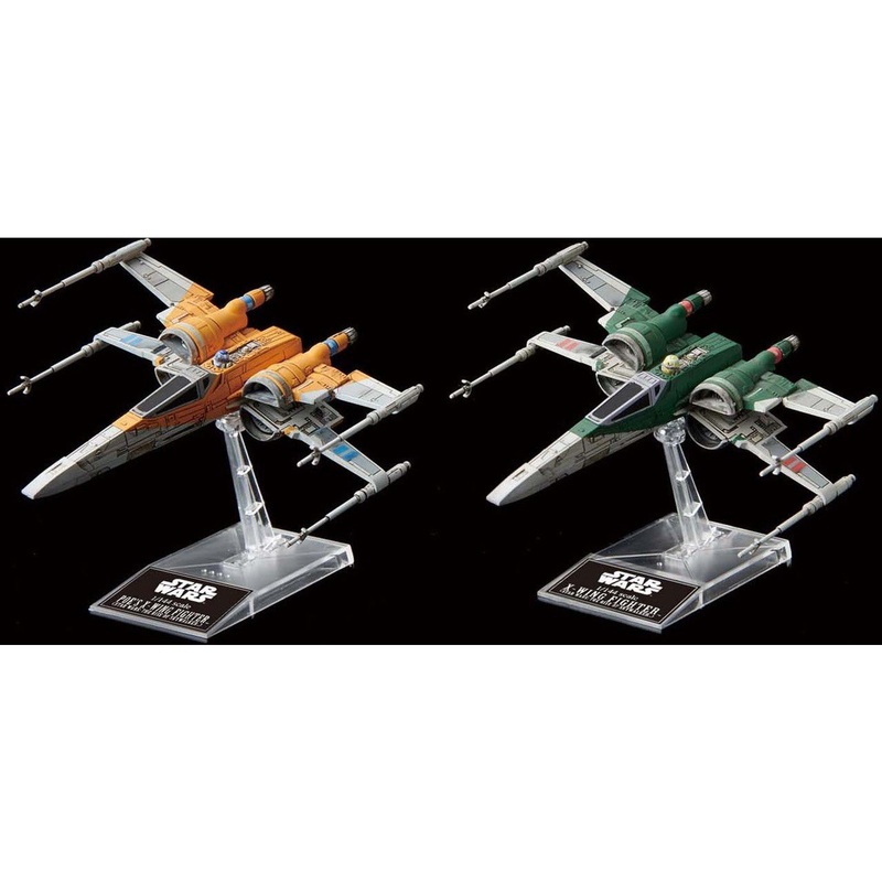 Poe’s X-Wing Fighter & Resistance X-Wing Fighter 1/144 (Set of 2 Models) Star Wars Model Kit #5059231 by Bandai