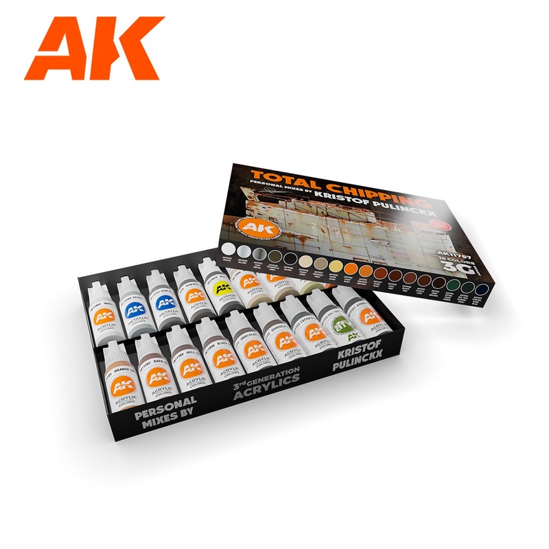 AK Interactive Signature Set  Total Chipping  Kristof Pulinckx Set