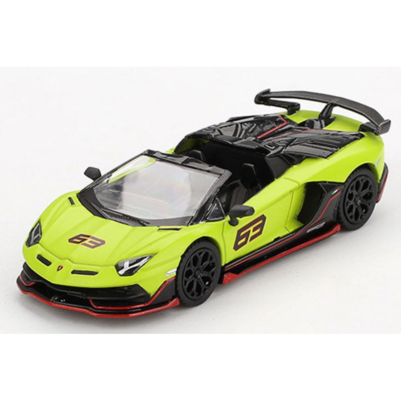 [ Back-order ] TSM MINI-GT MGT00887-L 1:64 Lamborghini Aventador SVJ 63 Roadster Verde Shock Green LHD model car