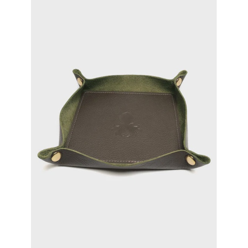 Kraken Leather Dice Tray|Wilderness Green