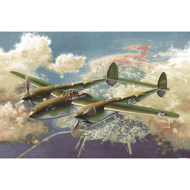 P-38F Lightning Glacier Girl 1/48 #12208 by Academy