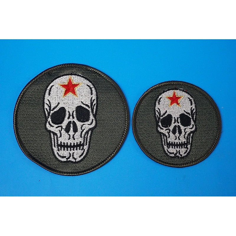 Patch JASDF F-15 Aggressor Komatsu Skull low visibility 2set without hook and loop