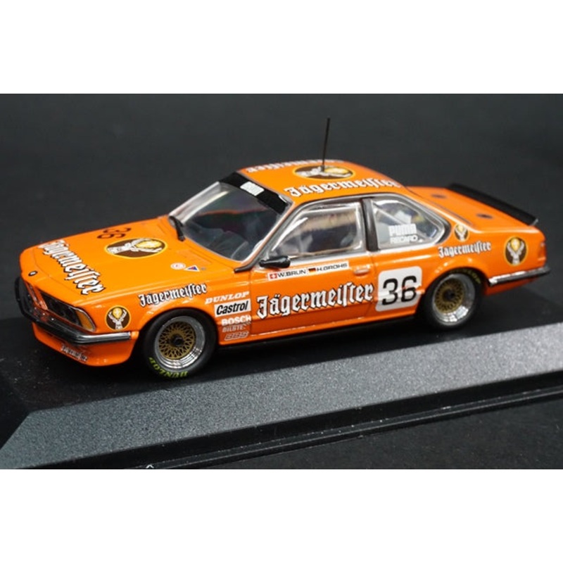 1:43 MINICHAMPS 430842636 BMW 635 CSI Monza 1984 #36 Jagermeister Brun/Grohs model car