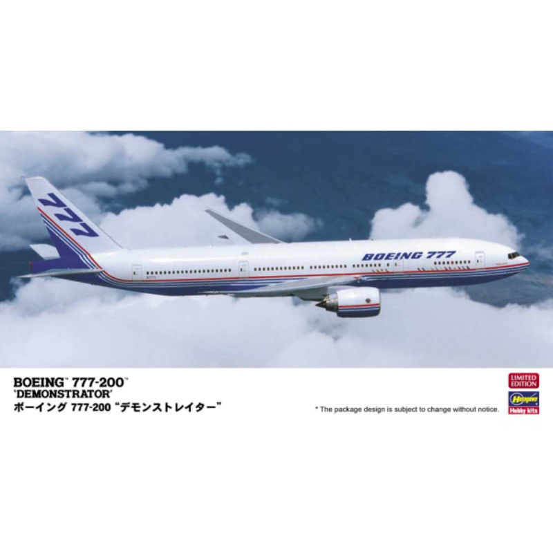 Boeing 777-200 Demonstrator 1/200 #10857 by Hasegawa