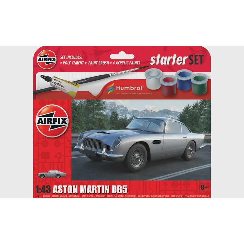 Aston Martin DB5 Starter Set 1/43 Model Car Kit #55011 by Airfix