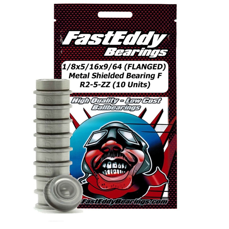Fast Eddy 1/8×5/16×9/64 (FLANGED) Metal Shielded Bearings (10)