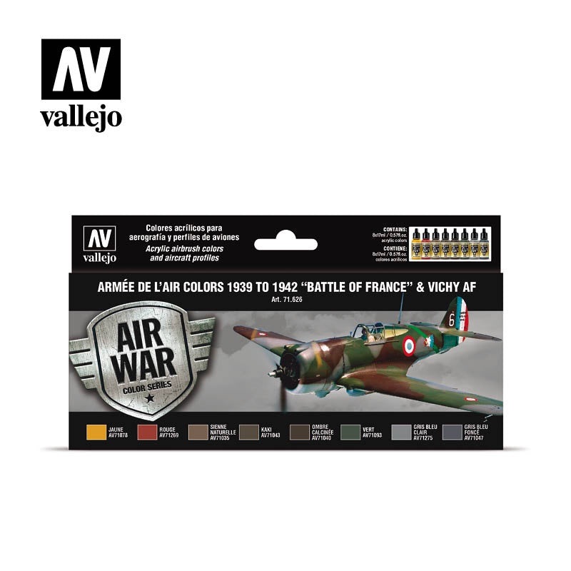 VAL71626 Armee De L’air Colors 1939-1942 Battle of France and Vichy AF Paint Set