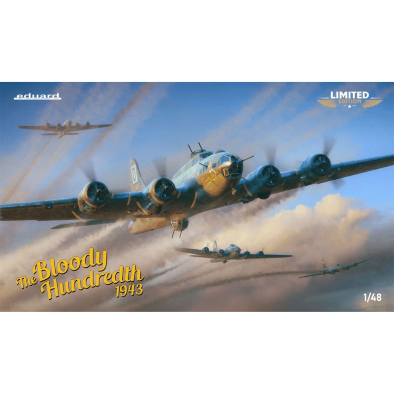 B-17F Flying Fortress The Bloody Hundredth 1943 1/48 #11183 by Eduard