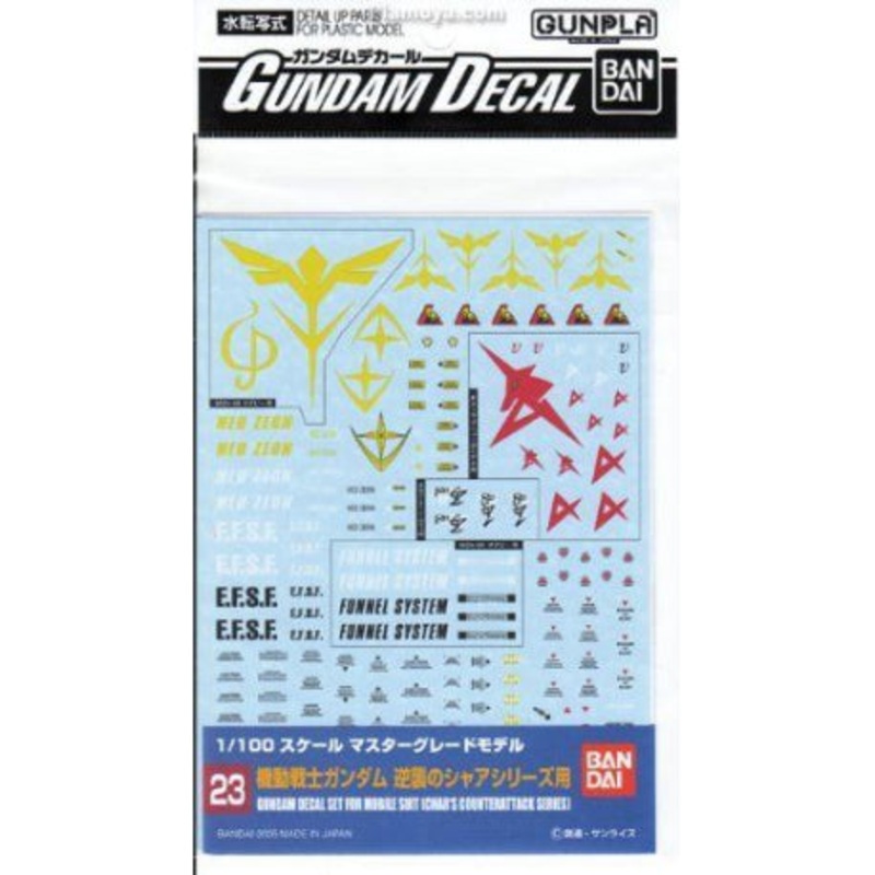 Gundam Decal 23 – Char’s Counterattack Series
