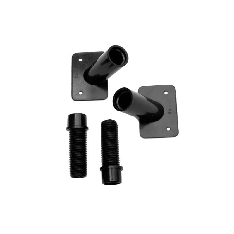Track supports set sharp corner