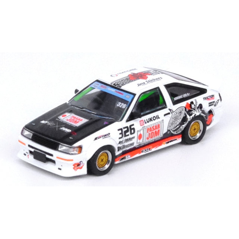 [ Back-order ] INNO Models IN64-AE86-TRACKERZ 1:64 Toyota Corolla AE86 Levin TRACKERS RACING model car