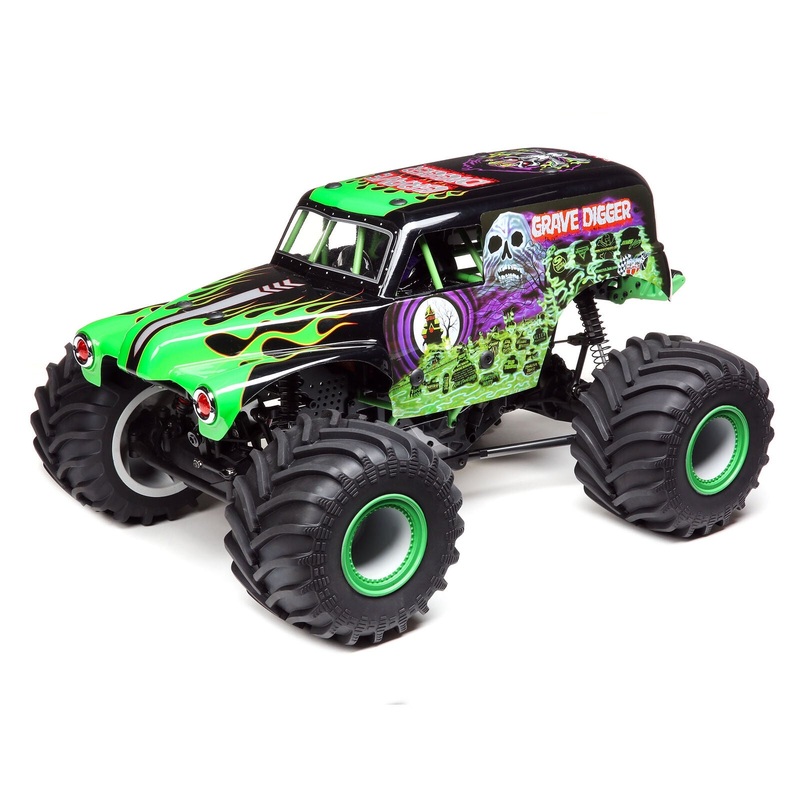 Losi 1/10 4WD Monster Truck RTR Brushless LMT Solid Axle Grave Digger – Green LOS04021T1