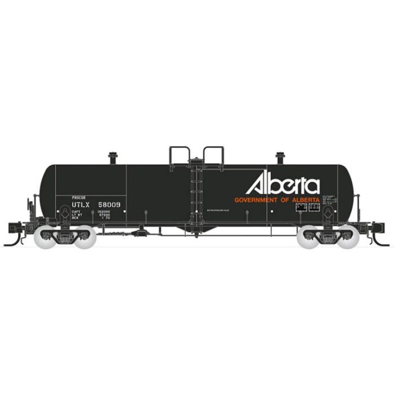 N Procor 20K gal Tank Car: UTLX Gov. of Alberta As Delivered – 6-Pack #1