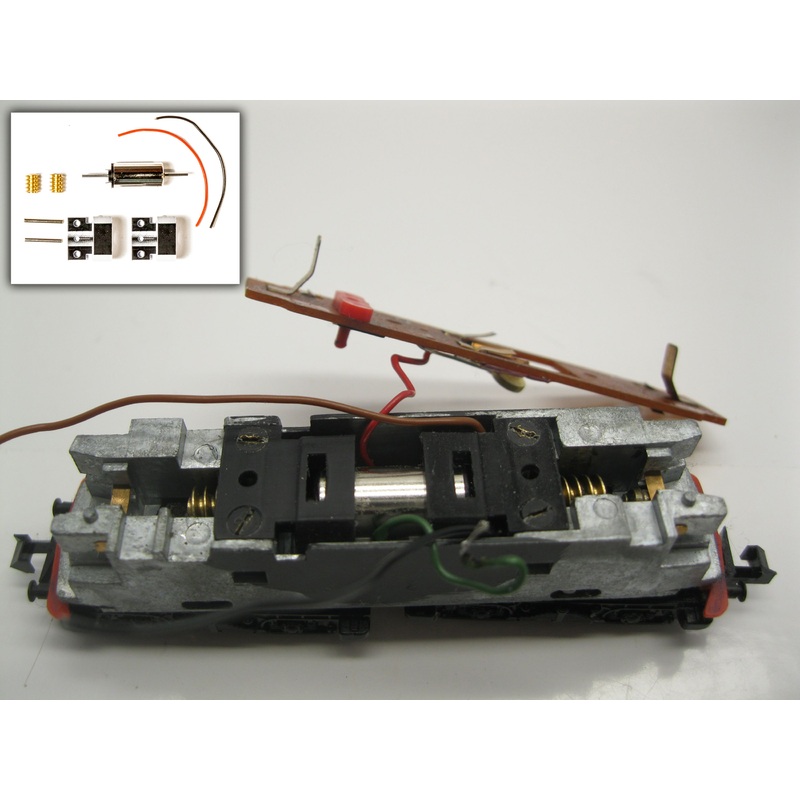 Conversion kit with bell armature motor Minitrix NS 1100