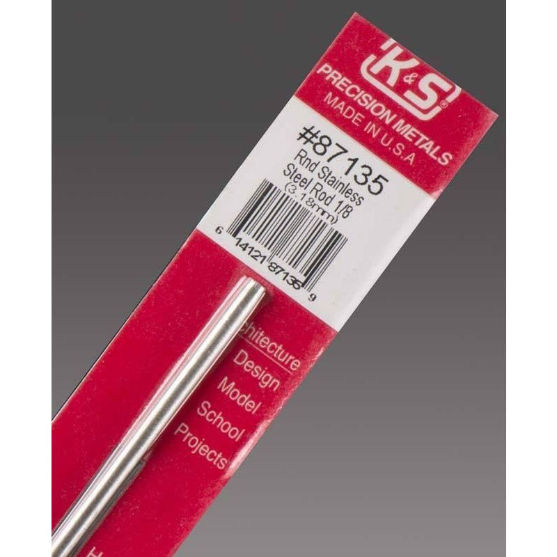 K&S Round Stainless Steel Rod 1/8 KSE87135