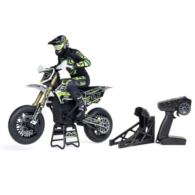 Losi Promoto-SM FXR Supermoto RTR 1/4 Brushless Motorcycle (White/FRX) w/2.4GHz Radio – LOS-2272