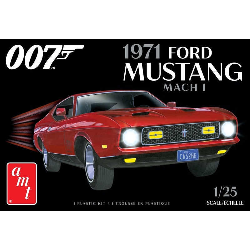 1971 007 James Bond’s Ford Mustang Mach I 1/25 Model Car Kit #1187 by AMT