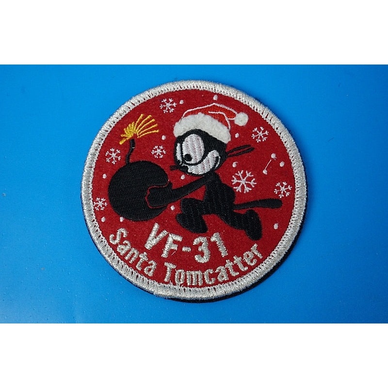 Patch USN F-14D Tomcat VF-31 Santa Tomcat with hook and loop
