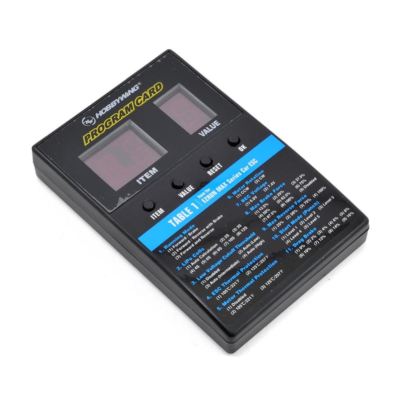 Hobbywing Cars/Boats/Air General Use LED Program Card – HWI30501003