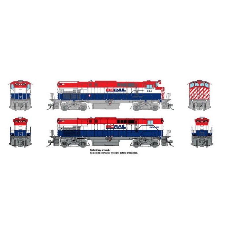 Rapido 033533 HO M420 + M420B (DC/DCC/Sound): BCR – Red/White/Blue Scheme: #644 + #684