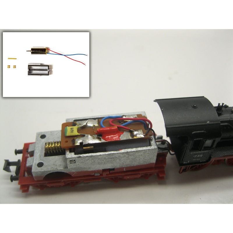 Bell-shaped armature motor conversion kit replaces Minitrix motors 41203540, 41207740, 305934