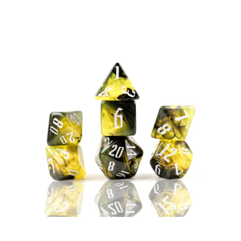 Sirius Dice Poison Black w/ Green 7-Die Set