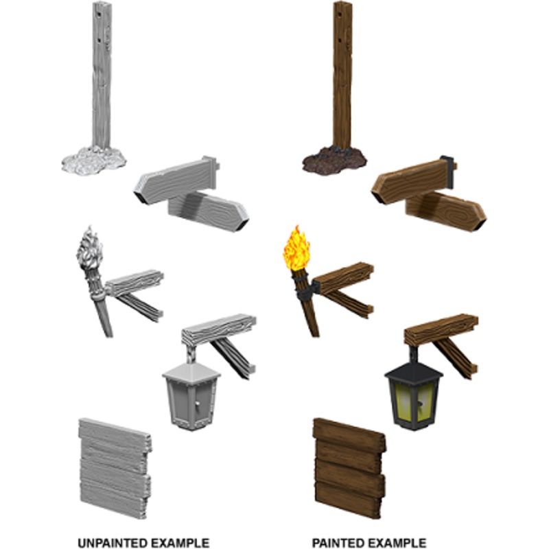 D&D Unpainted Mini – Signs and Lights 73869