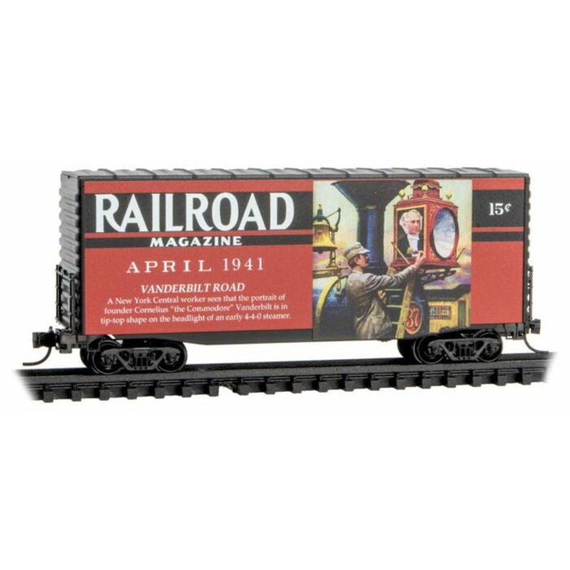 Modified Pullman-Standard 40′ Hy-Cube Boxcar – Ready to Run Railroad Magazine, April 1941 (Red, Black; Days Gone By #2)