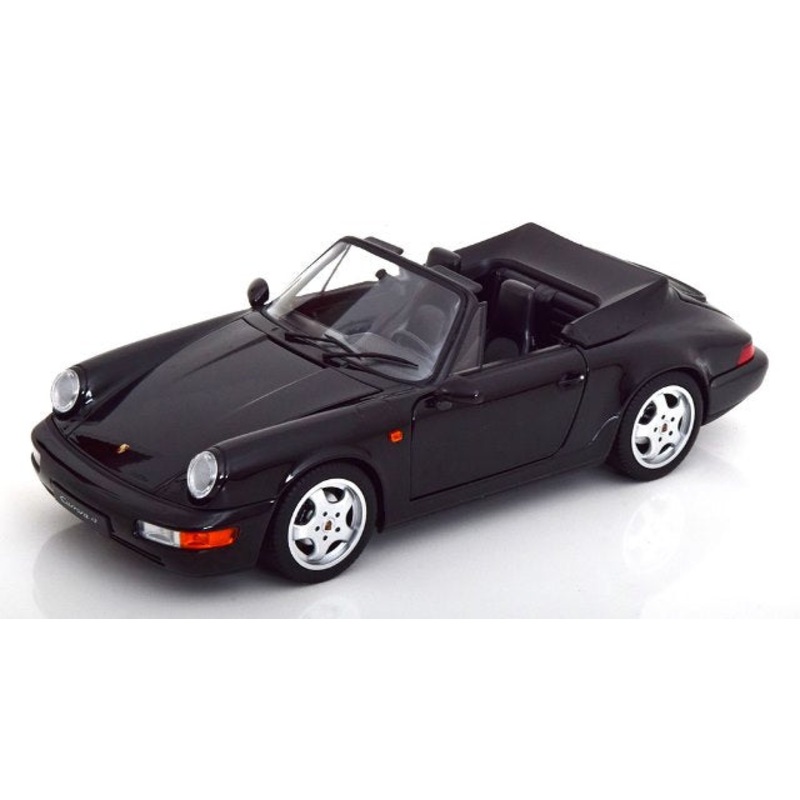 [ Pre-order ] 187332 NOREV 1:18 Scale Porsche 911 (964) Carrera 4 1990 Cabrio Black Metallic (Modellissimo Custom Order)