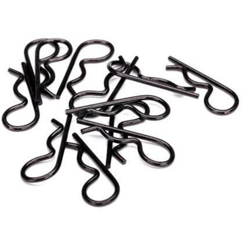 Traxxas Body clips, heavy duty (black) (12) – TRA3934A