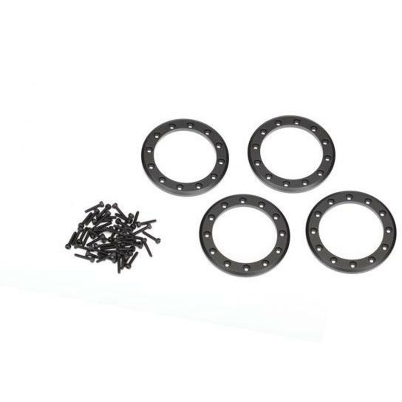 TRA8169T Traxxas Beadlock rings, Black (1.9′) (aluminum) (4)