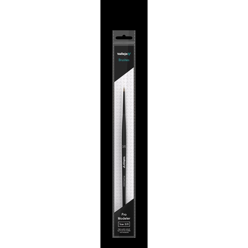 Vallejo Brush B01030 Round #3/0 Natural Hair