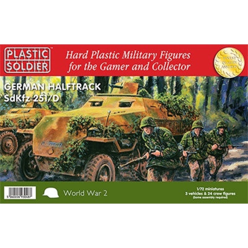 German SDKFZ 251 AUSF D HALF 1/72 #WW2V20006  by Plastic Soldier