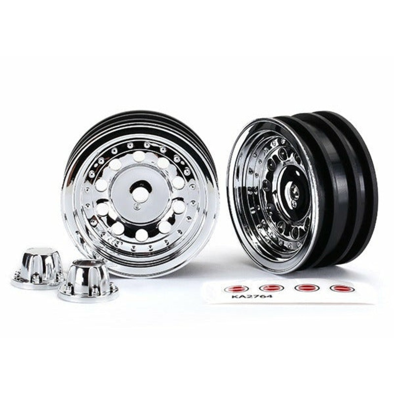 Traxxas Wheels, 1.9, chrome (2)/ center caps (2)/ decal sheet – TRA8175