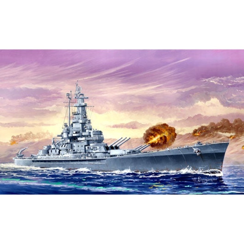 USS Massachusetts (BB-59) 1/700 #05761 by Trumpeter